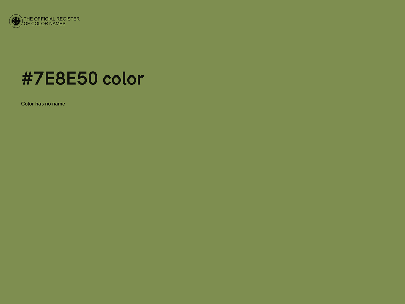 #7E8E50 color image