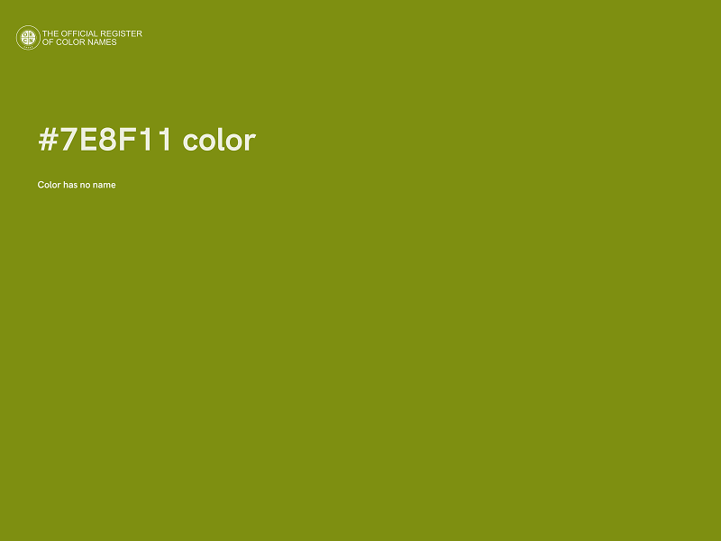 #7E8F11 color image