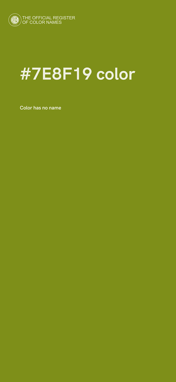 #7E8F19 color image