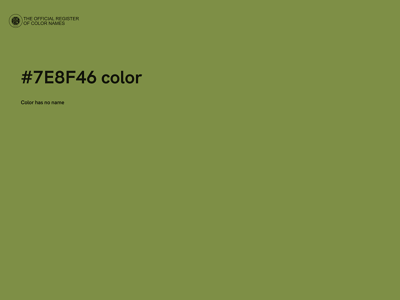 #7E8F46 color image