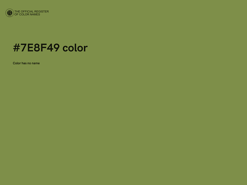 #7E8F49 color image