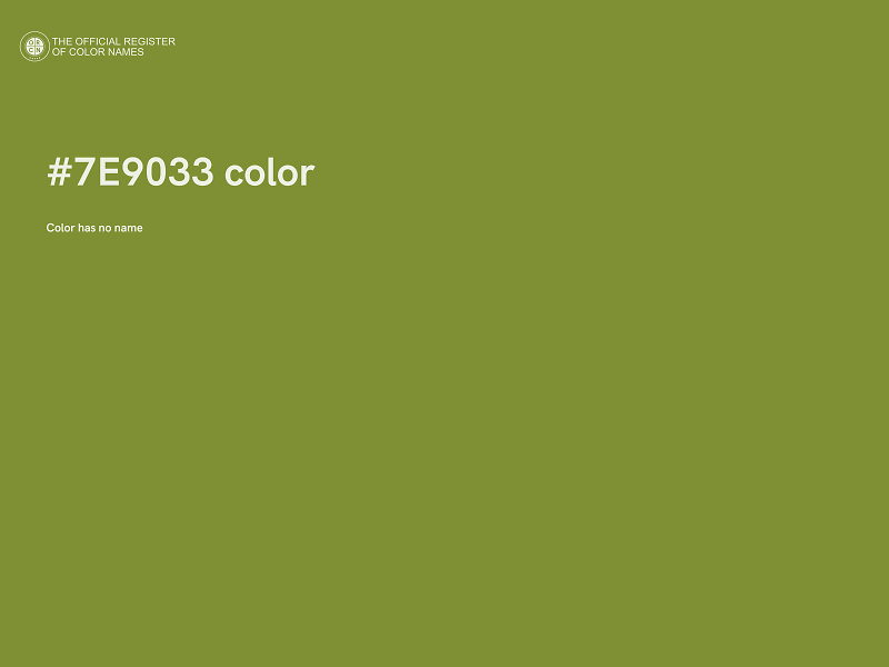 #7E9033 color image