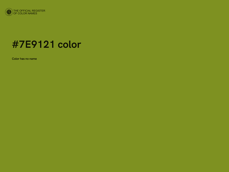 #7E9121 color image