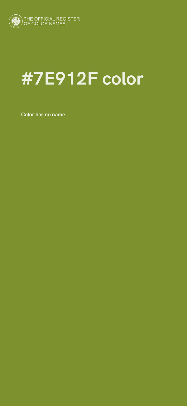 #7E912F color image