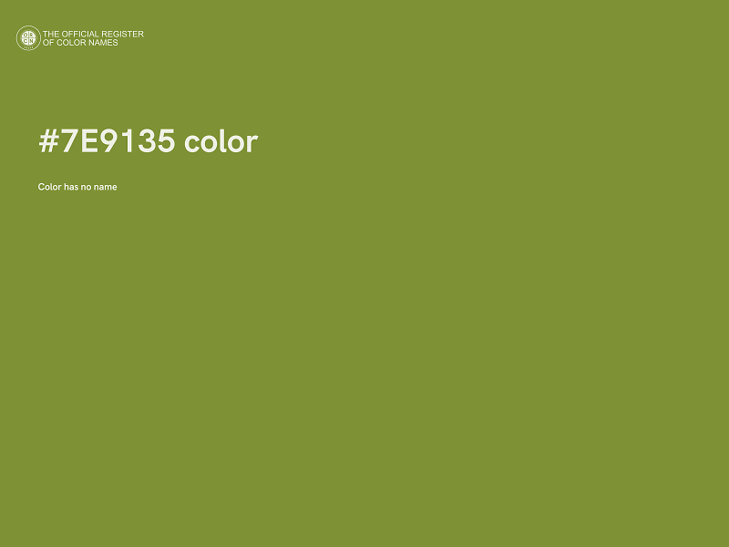 #7E9135 color image