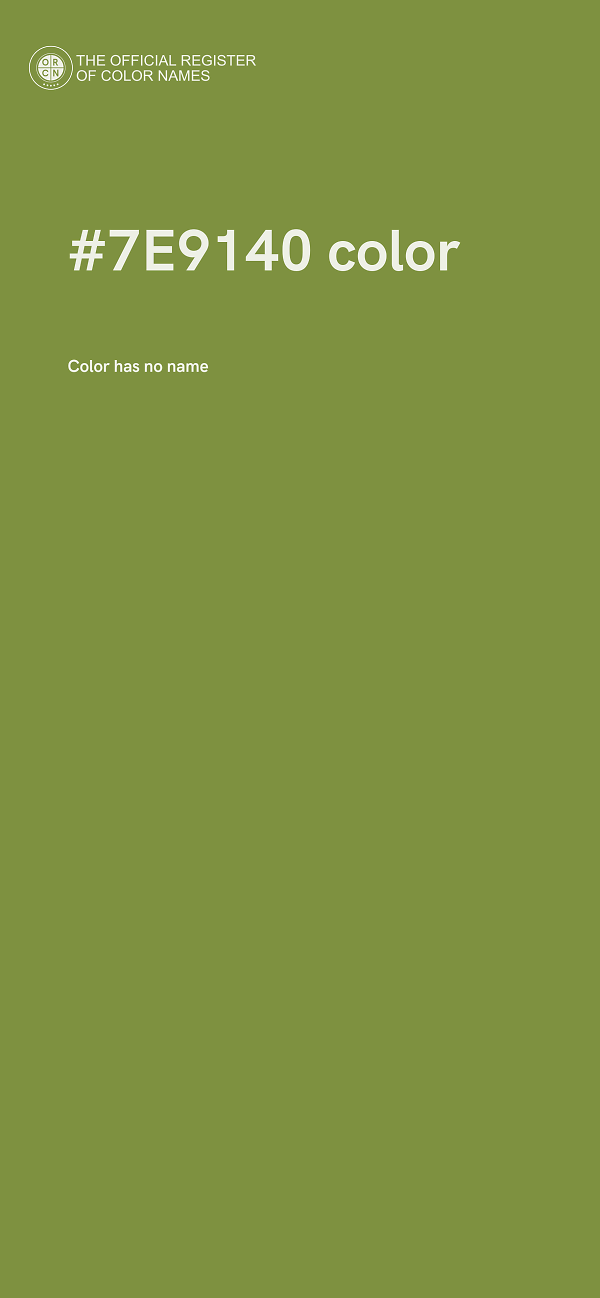 #7E9140 color image
