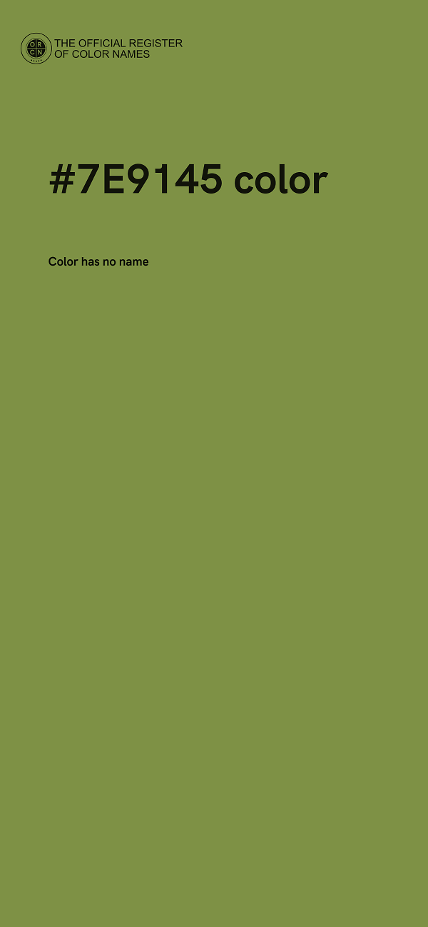 #7E9145 color image