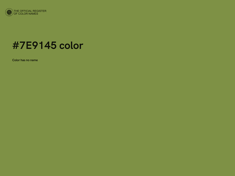 #7E9145 color image