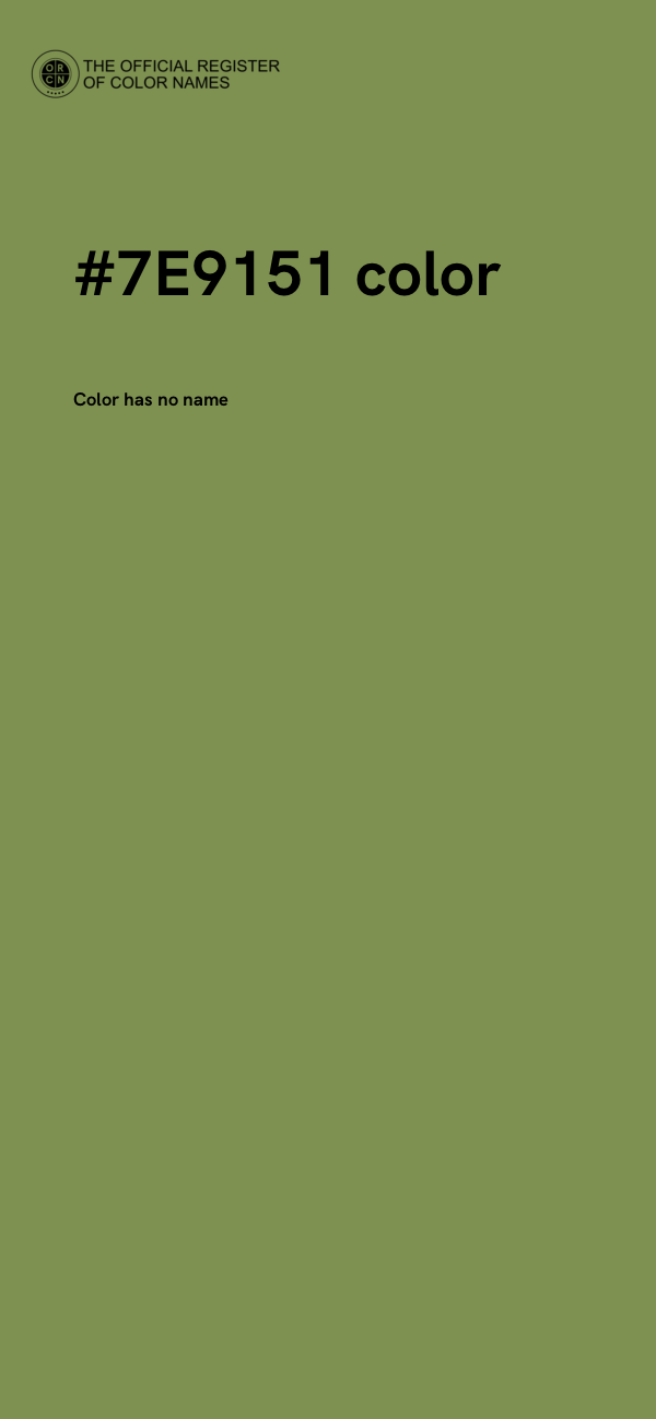 #7E9151 color image