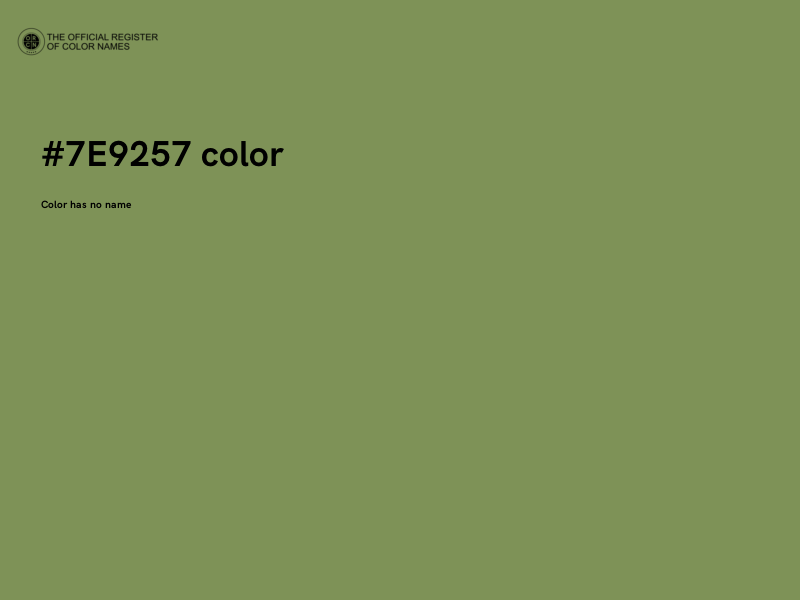 #7E9257 color image