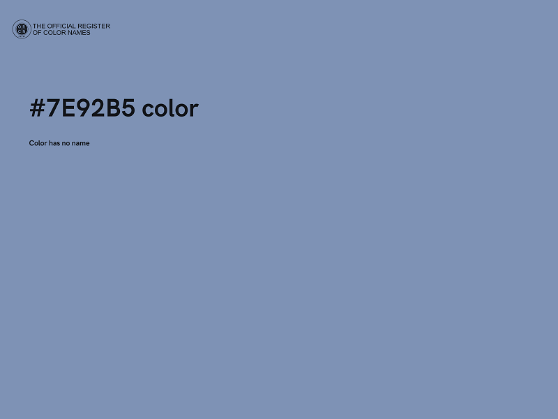 #7E92B5 color image