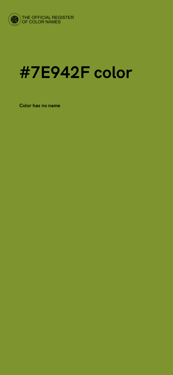 #7E942F color image