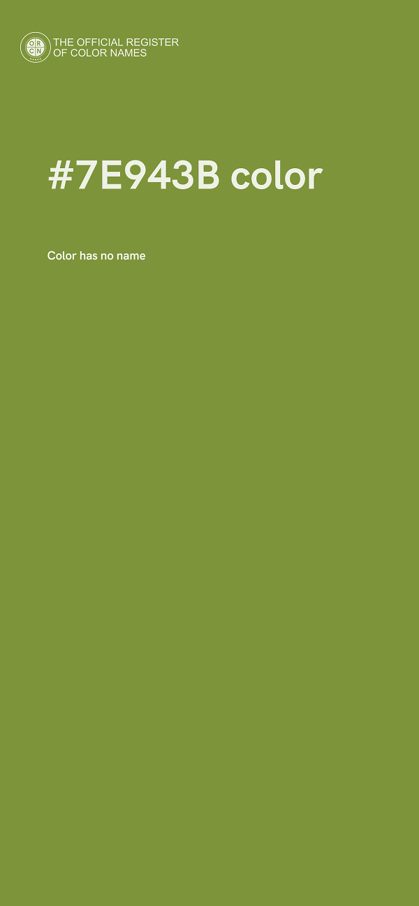 #7E943B color image