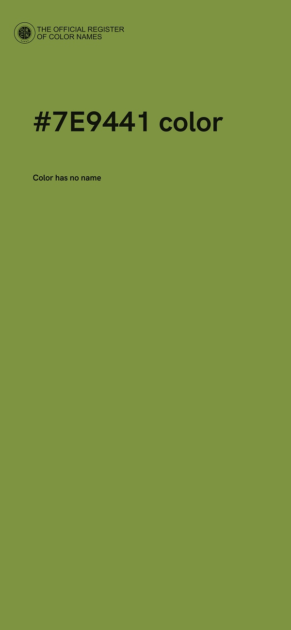 #7E9441 color image