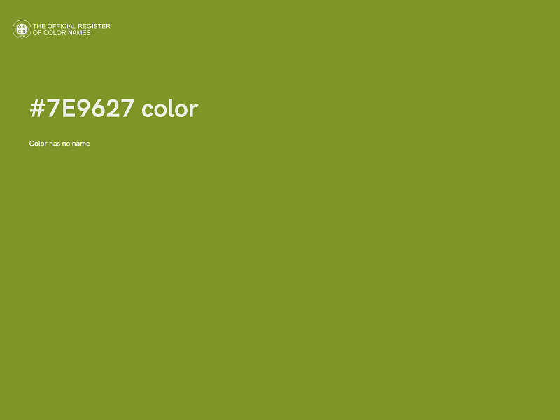 #7E9627 color image