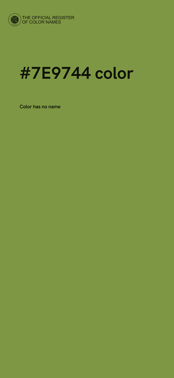 #7E9744 color image