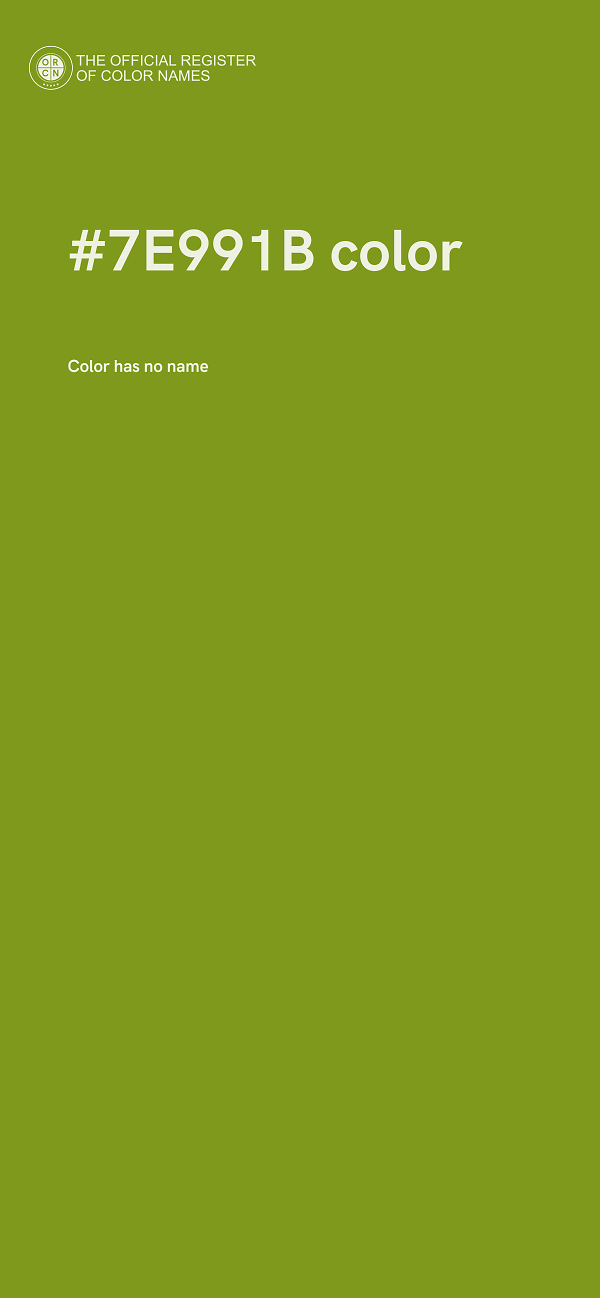 #7E991B color image