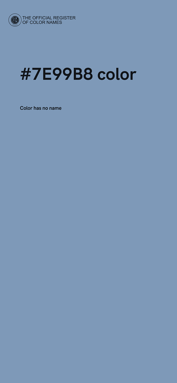 #7E99B8 color image