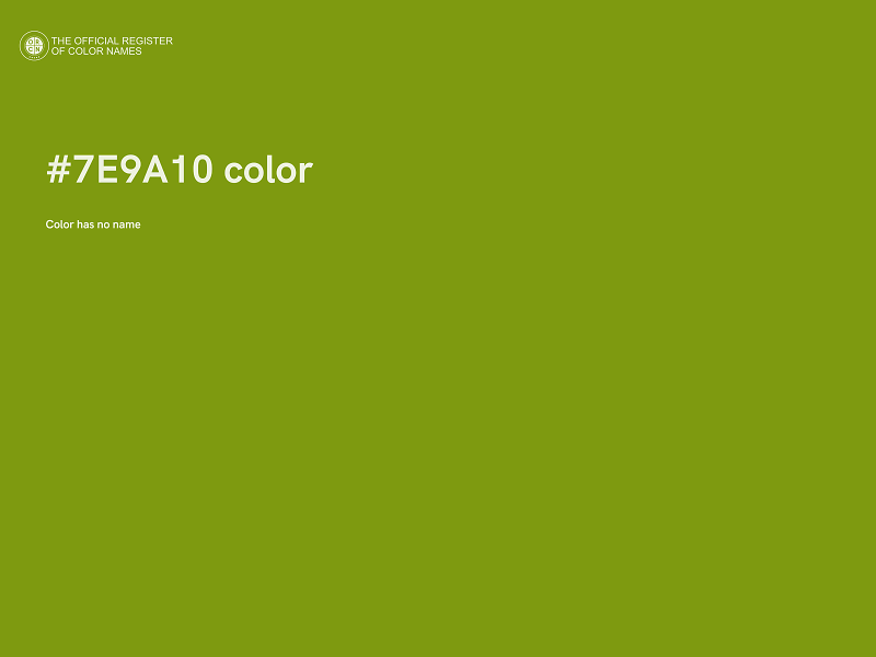 #7E9A10 color image