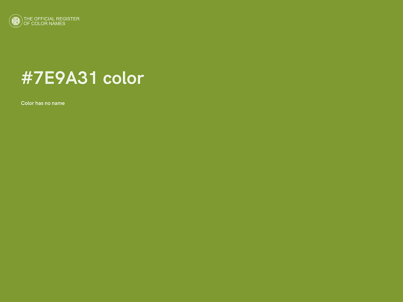 #7E9A31 color image