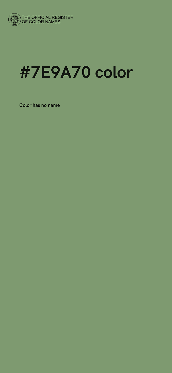 #7E9A70 color image