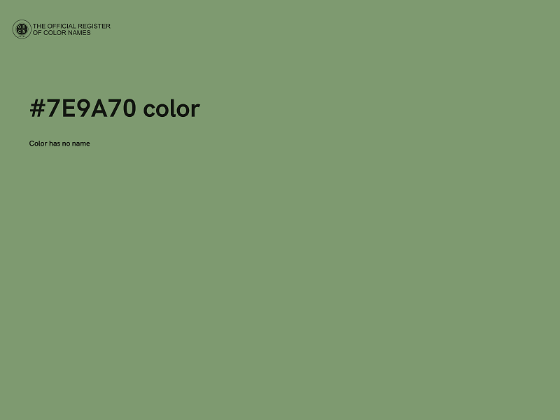 #7E9A70 color image