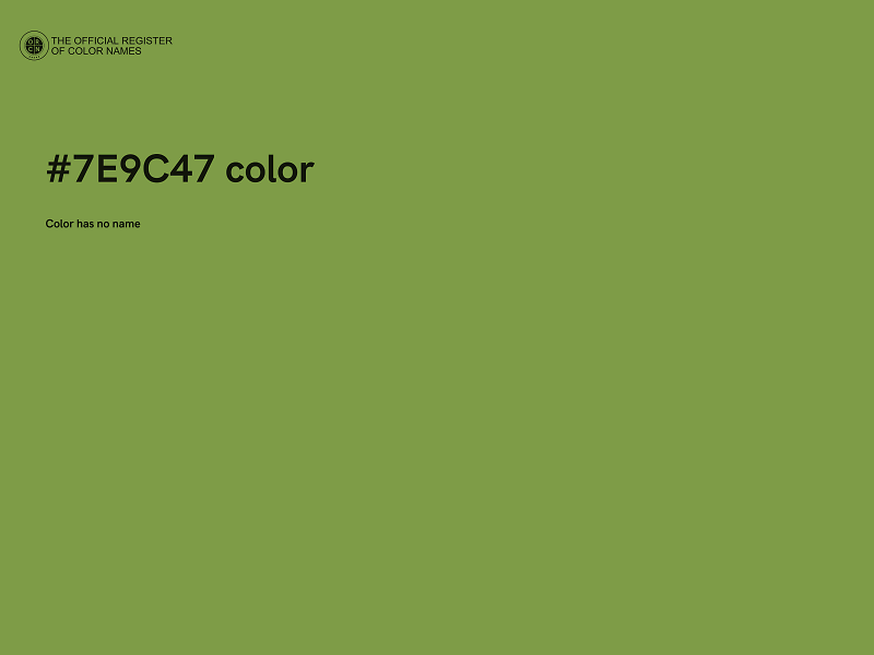#7E9C47 color image