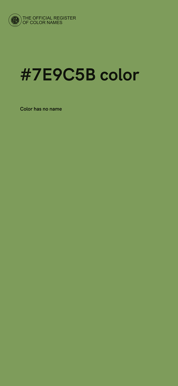 #7E9C5B color image