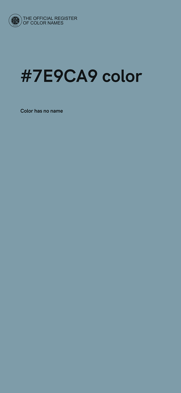 #7E9CA9 color image
