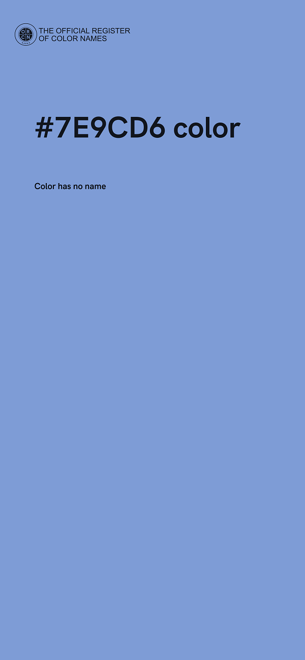#7E9CD6 color image