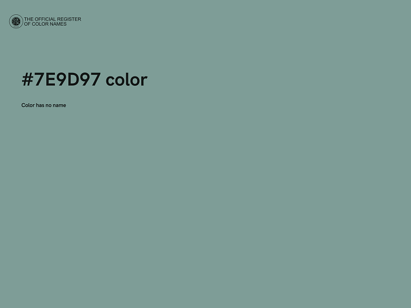 #7E9D97 color image