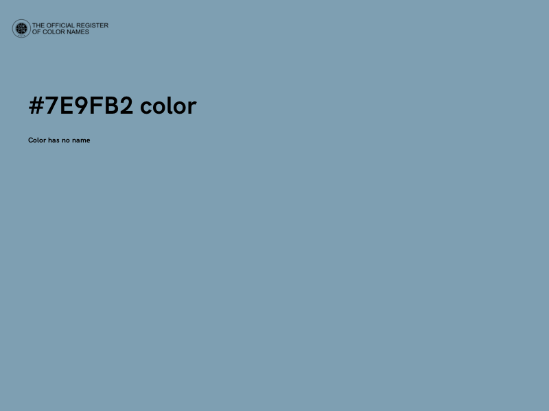 #7E9FB2 color image
