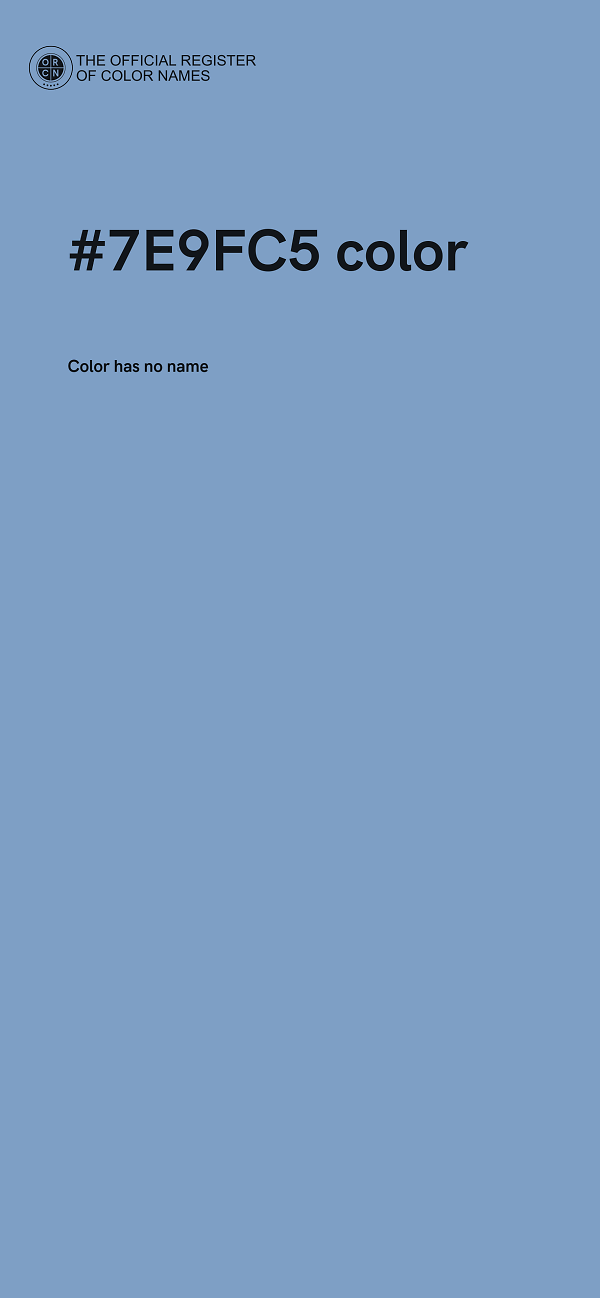 #7E9FC5 color image