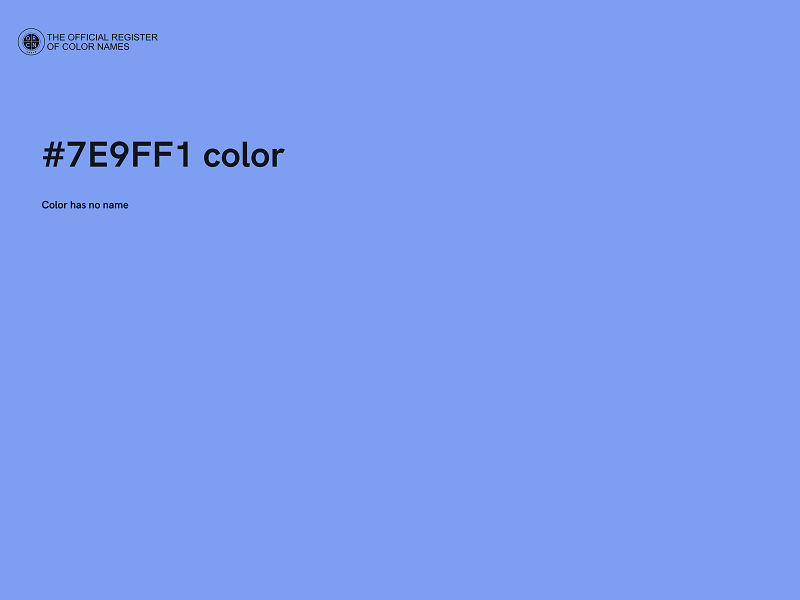 #7E9FF1 color image