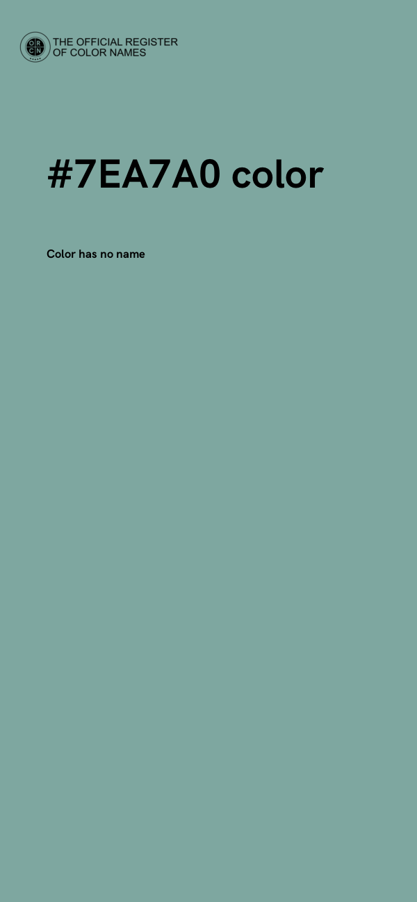 #7EA7A0 color image