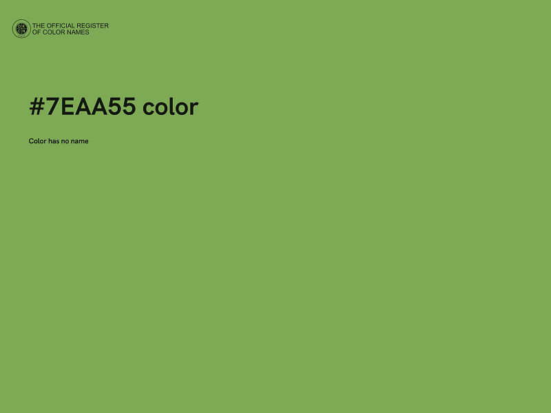 #7EAA55 color image