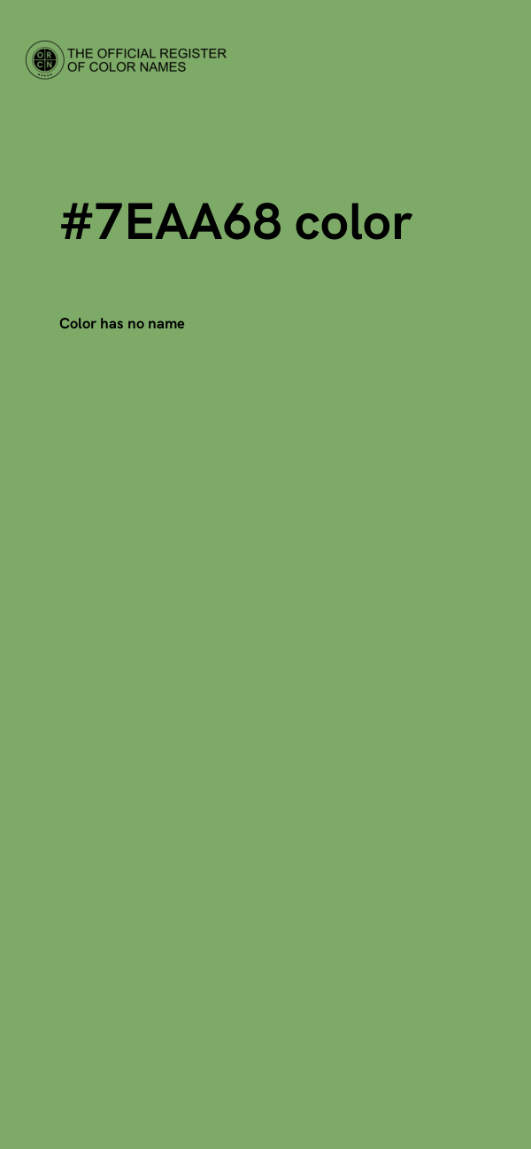 #7EAA68 color image