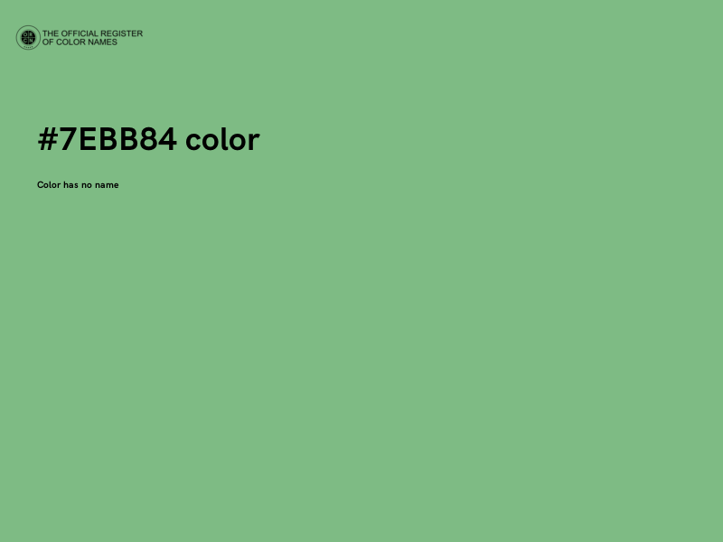 #7EBB84 color image