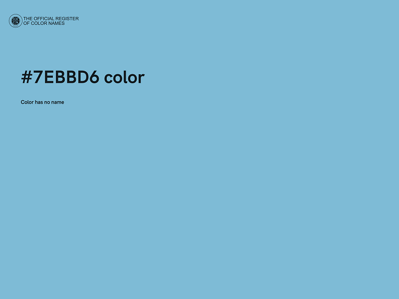 #7EBBD6 color image