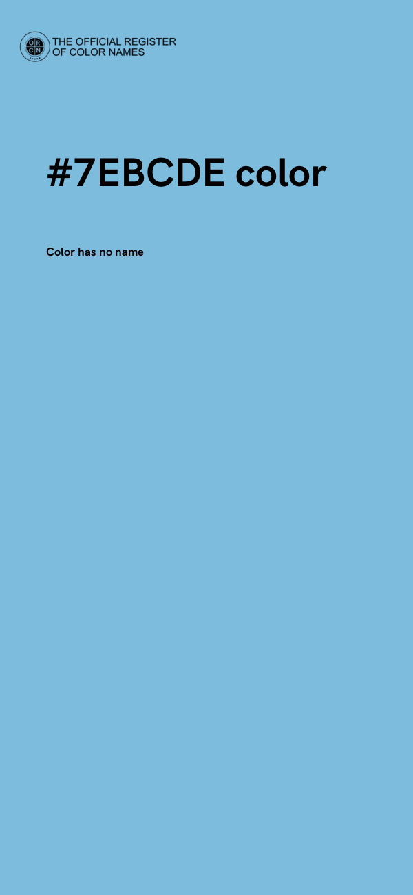 #7EBCDE color image
