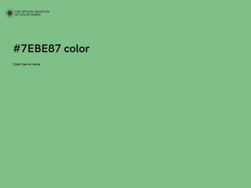 #7EBE87 color image