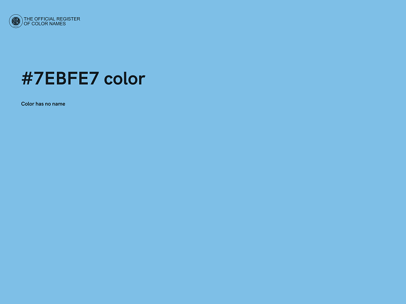 #7EBFE7 color image