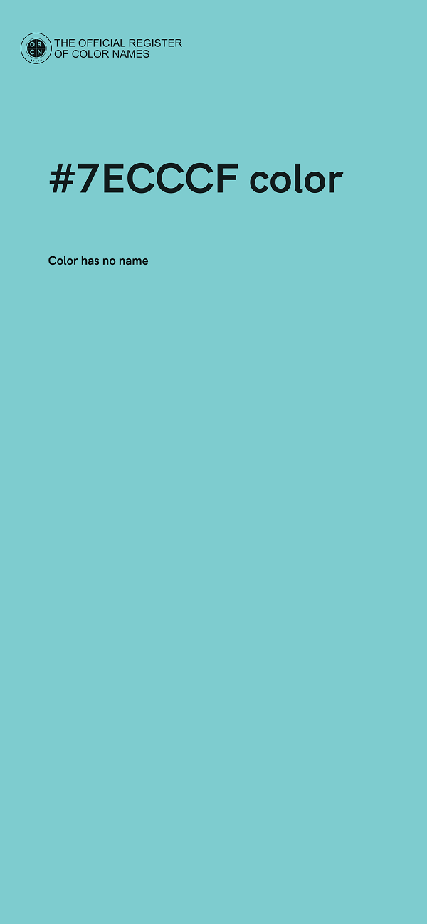 #7ECCCF color image