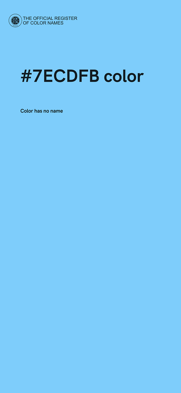#7ECDFB color image