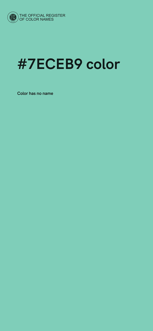 #7ECEB9 color image