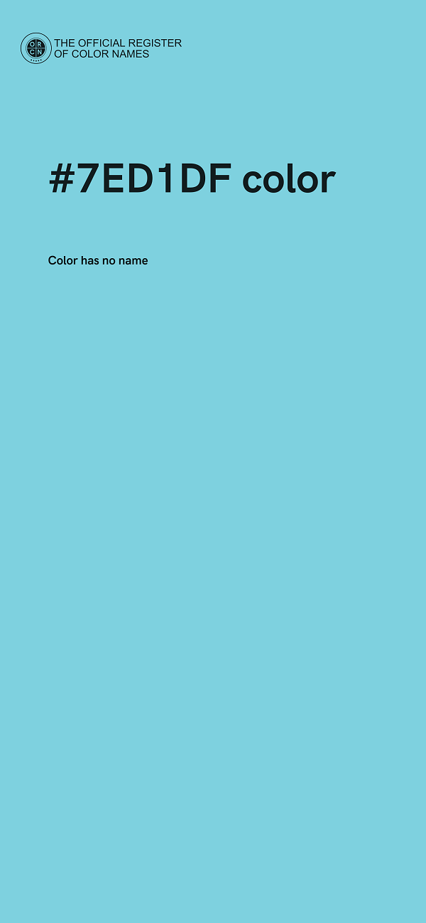 #7ED1DF color image