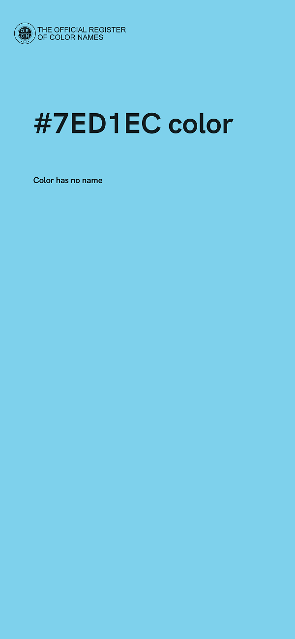 #7ED1EC color image