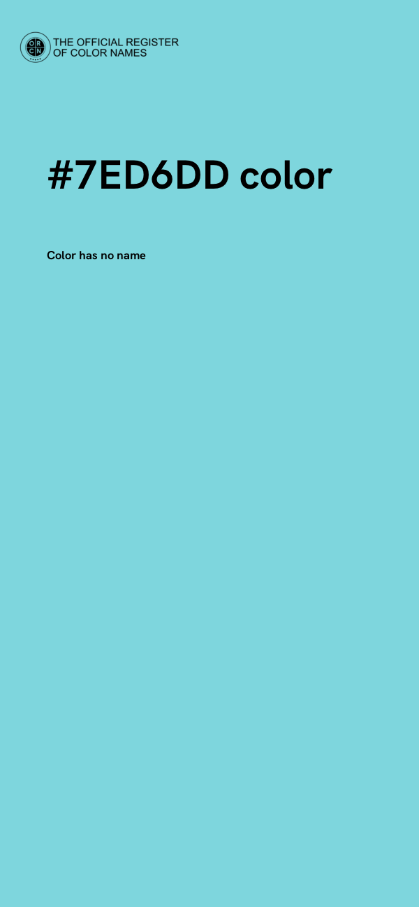 #7ED6DD color image