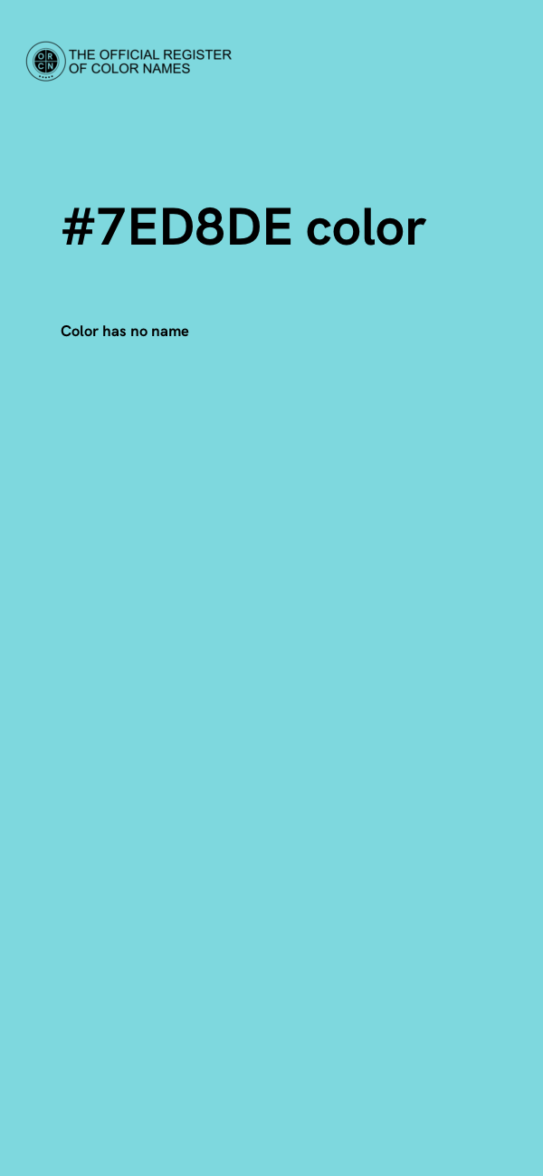 #7ED8DE color image