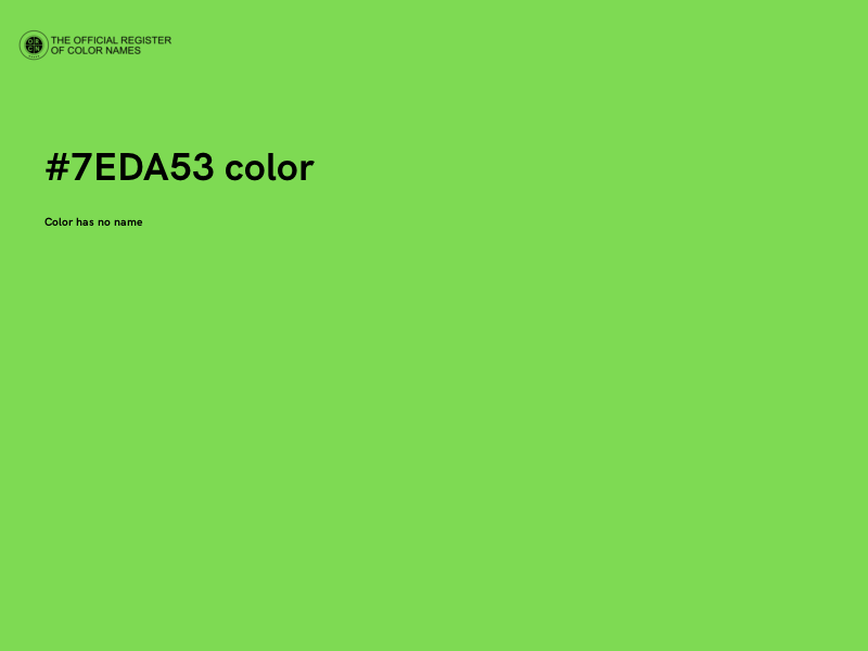 #7EDA53 color image